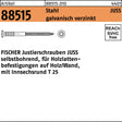 FISCHER Justierschrauben JUSS 6x60 mm T25 Stahl verzinkt 100 Stück