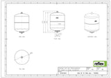 Reflex Refix DE 8 Membran-Druckausdehnungsgefäß, blau, 10 bar, 8 Liter