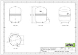 Reflex N 50 Membran-Druckausdehnungsgefäß, grau, 6 bar, 50 Liter, stehend