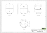 Reflex N 50 Membran-Druckausdehnungsgefäß, grau, 6 bar, 50 Liter, stehend