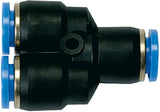 RIEGLER Y-Steckverbindung Blaue Serie 6 mm L1 36,5 mm – 10 Stück