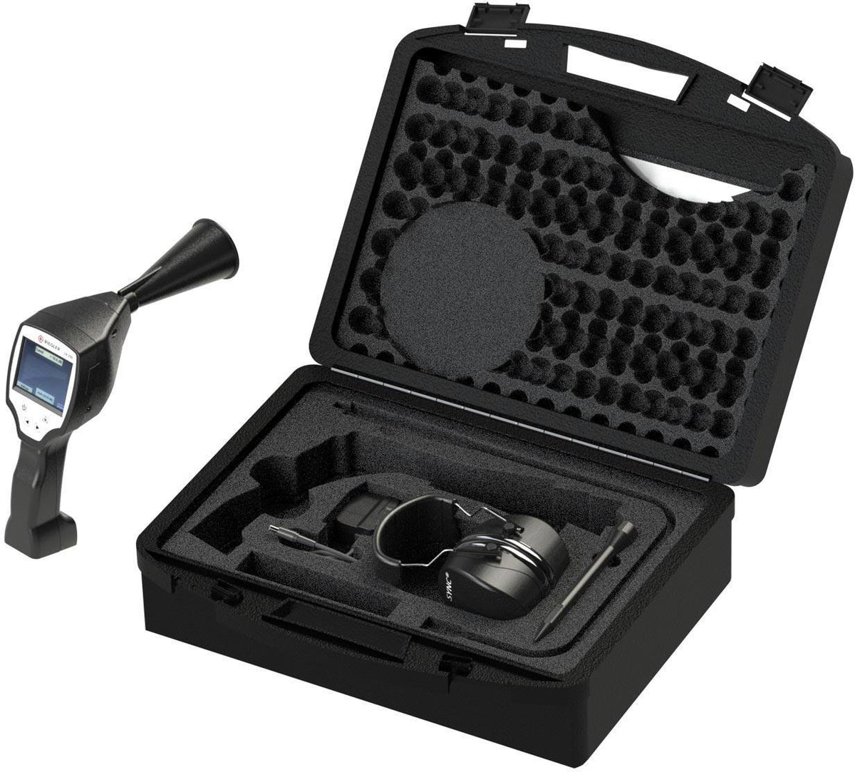 RIEGLER Leckagesuchgerät LS 250 – 40 kHz Ultraschall, 10 h Akku, Koffer-Set