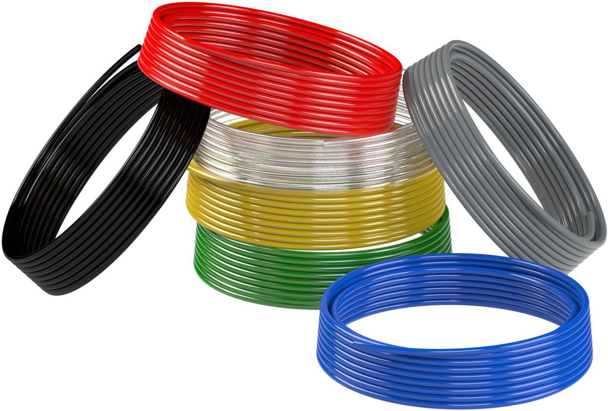 Druckluftschlauch PA 12 von RIEGLER – 25 m, blau, Ø 4 x 6 mm, bis 130 °C