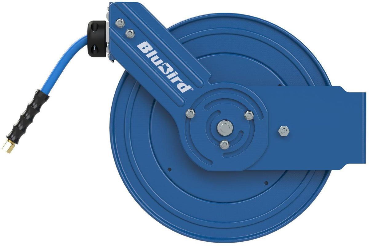RIEGLER Schlauchaufroller BluBird für Druckluft 20 m Stahl pulverbeschichtet 3/8 AG