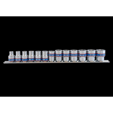 KING TONY Profi-Werkzeuge - 3/8" Steckschlüssel-Set, metrisch, Steckleiste - 13 tlg. 3513MR