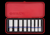 KING TONY Profi-Werkzeuge - 3/8" Steckschlüssel-Set, lang, metrisch - 8 tlg. 3508MR