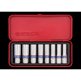 KING TONY Profi-Werkzeuge - 3/8" Steckschlüssel-Set, lang, metrisch - 8 tlg. 3508MR