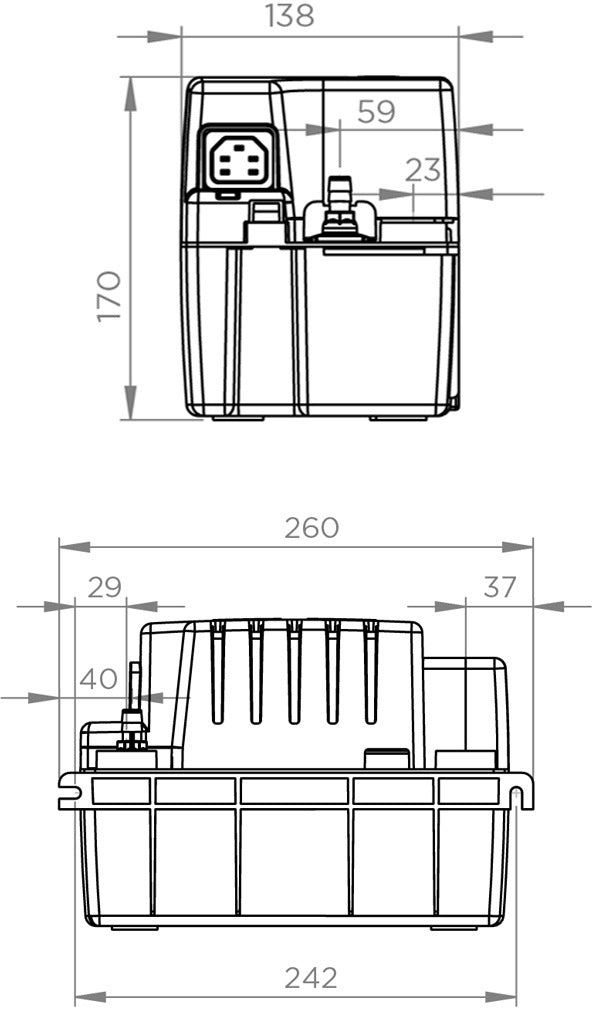 SFA Sanicondens Pro N Kondensatpumpe – robust, leistungsstark, 380 l/h, 4,5 m Förderhöhe