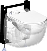 SFA Sanicompact Comfort Kompakt-WC mit integrierter Schneidwerk-Hebeanlage, weiß