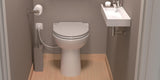 SFA Klein-Kompakt-WC SaniCompact 43 weiß – Komplettes WC mit Hebeanlage & Druckknopfspülung