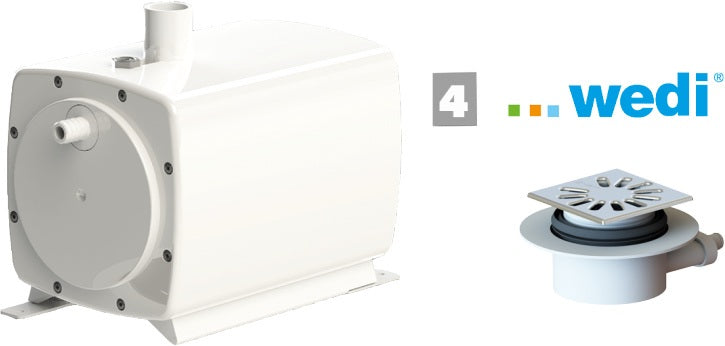 SFA Sanifloor+4 Haushaltspumpe für fliesbare wedi-Duschtassen – funkgesteuert, DN25/32, IP44