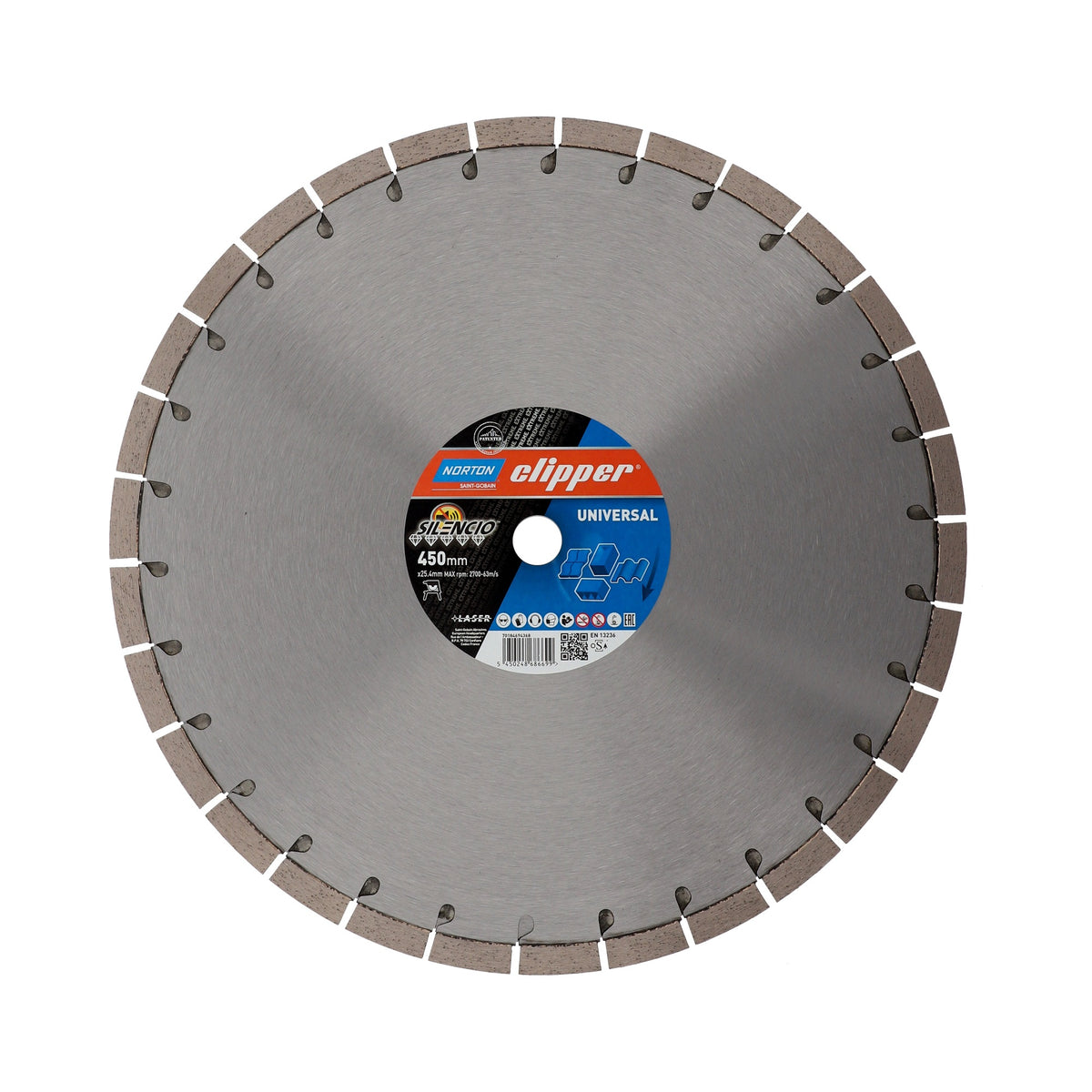 NORTON CLIPPER Diamanttrennscheibe Extreme Silencio 300 mm – 15 dB(A) leiser für Trennschleifer