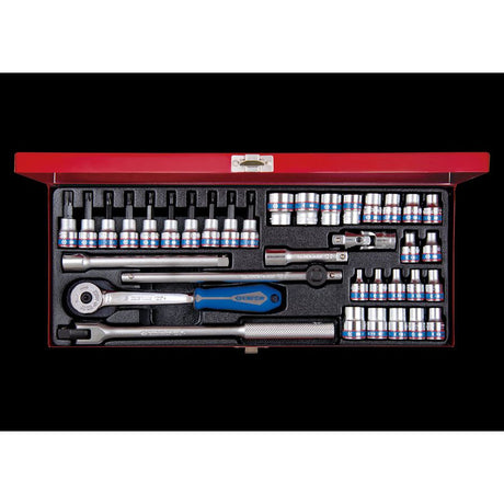 KING TONY Profi-Werkzeuge - 3/8" Steckschlüssel-Set, metrisch, Steckleiste - 36 tlg. 3534MR01