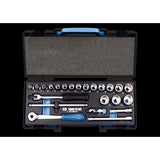 KING TONY Profi-Werkzeuge - 3/8" 6-Kant Steckschlüsselset, Zubehör, EVAWAVE - 23 tlg. 3523MRE09