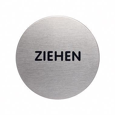 DURABLE Piktogramm PICTO Türschild Drücken 65 mm Edelstahl gebürstet selbstklebend