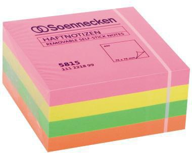 Soennecken Haftnotizwürfel 5804 75x75mm 400 Blatt gelb – FSC-zertifiziert