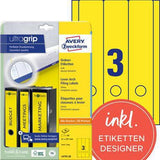 Avery Zweckform Ordnerrückenetikett L4753-20 ultragrip breit/lang 61 x 297 mm blau 60 Etiketten