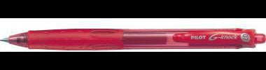 PILOT Gelschreiber G-Knock BeGreen – 84 % recycelt, rote Geltinte, 0,4 mm