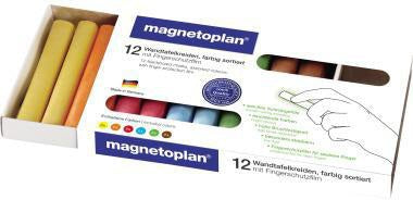 magnetoplan Tafelkreide 12306 farbig sortiert 12 St./Pack. – ohne Papierhülle