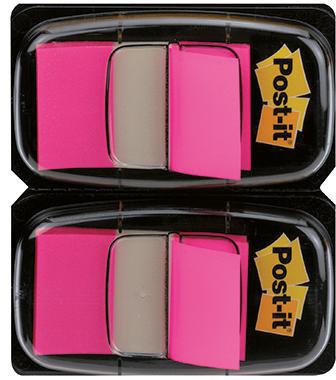 Post-it Haftstreifen Index Standard 680-RD2, 50 Blatt, rot, 2 Stück pro Pack – zum Markieren und Strukturieren