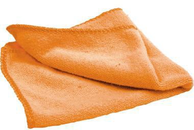 NOBO Microfasertuch 40 x 40 cm für Whiteboards – Reinigungstuch orange, 80 % Polyester