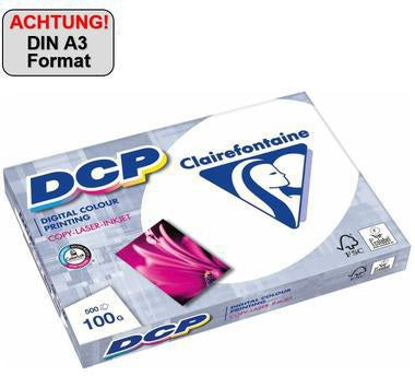 Clairefontaine Farblaserpapier DCP 1822C DIN A3 100g hochweiß 500 Blatt