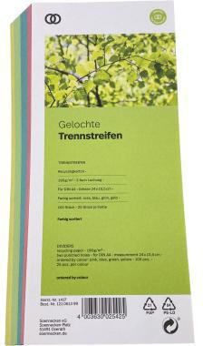 Soennecken Trennstreifen oeco 24 x 10,5 cm blau, 100 Stück, Recyclingkarton, Blauer Engel
