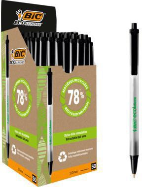 BIC Kugelschreiber ECOlutions Clic Stic – 0,4 mm, dokumentenecht, 78 % recycelt