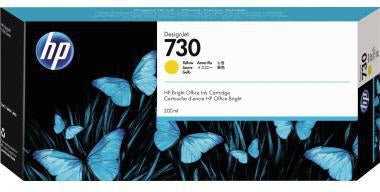 HP Tintenpatrone P2V64A Nr.730 130ml gelb – Originalzubehör für DesignJet T1600/T1700/T2600