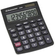 Soennecken Taschenrechner CS600 8661 – 10-stelliges LCD-Display, Solar & Batterie, Schwarz