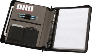 WENGER Schreibmappe Affiliate 601361 in Schwarz – DIN A4 Konferenzmappe mit Tablet-Fach
