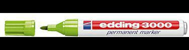 edding Permanentmarker 3000 – Rundspitze 1,5-3 mm, hellgrün, nachfüllbar, Made in Germany