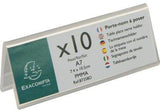Exacompta Tischnamensschild Office Exacryl 10er-Pack Acryl kristall DIN A7