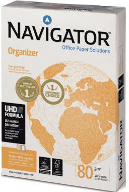 Navigator Kopierpapier Organizer DIN A4 80 g/m² hochweiß 500 Blatt 2fach Lochung