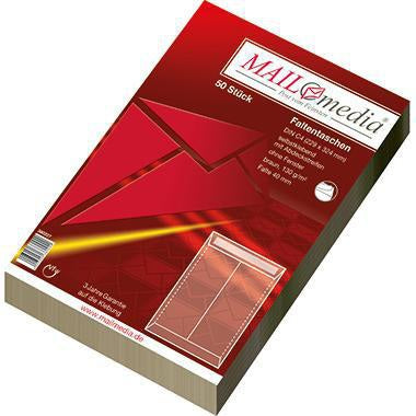 MAILmedia Faltentasche DIN C4 ohne Fenster 130 g/m² Haftklebung braun 50 Stück