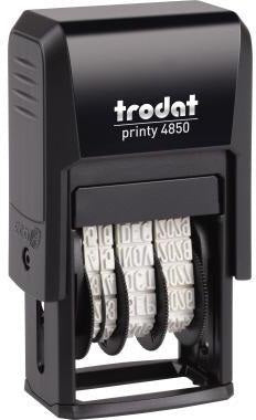 trodat Datumstempel Printy 4850 BEZAHLT 23x12 mm blau/rot selbstfärbend