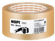 NOPI Packband 57214-00000 50mm x 66m PVC transparent – Reißfestes Verpackungsklebeband
