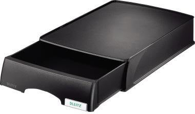 LEITZ Briefablage Plus 52100035 DIN A4 stapelbar PS blau – Schublade für vertrauliche Unterlagen