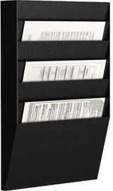 Paperflow Wand-Sortiertafel H 6F A4H1X6.01 DIN A4 schwarz – 6 Fächer, stapelbar, wandmontierbar