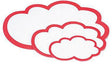 magnetoplan Moderationskarte Wolke 420x250mm 20 Stück weiß/rot
