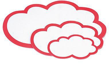 magnetoplan Moderationskarte Wolke 420x250mm 20 Stück weiß/rot
