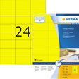 HERMA Universaletiketten 4406 gelb 70 x 37 mm 2.400 Stück für Laserdrucker und Kopierer