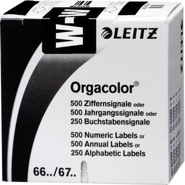 Leitz Buchstabensignal Orgacolor 66191000 J schwarz 250 St./Pack.