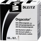 Leitz Buchstabensignal Orgacolor 66191000 J schwarz 250 St./Pack.