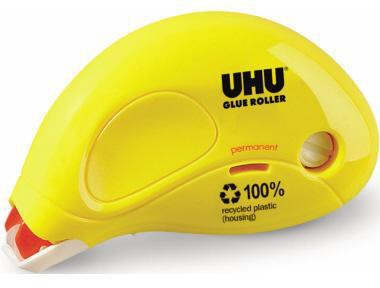 UHU Kleberoller Glue permanent 6,5 mm x 9,5 m – Einweg-Kleberoller für Papier, Karton & Fotos