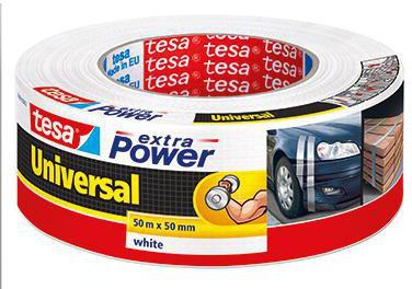 tesa Gewebeband extra Power Universal 50mmx50m weiß – reißfest, wasserfest, UV-beständig