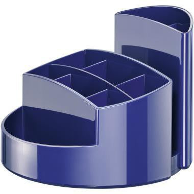 HAN Stifteköcher RONDO 17460-14 – 9 Fächer, Polystyrol, blau, Made in Germany