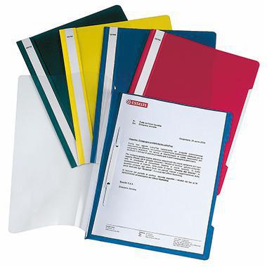 LEITZ Schnellhefter 41910001 DIN A4 für 250 Blatt PVC weiß – reißfeste Hartfolie