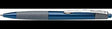Schneider Kugelschreiber LOOX – 0,5 mm blaue dokumentenechte Mine, blau metallic