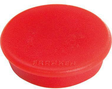FRANKEN Haftmagnete HM10 rot 13 mm – 10 Stück mit Kunststoffkappe für Whiteboards